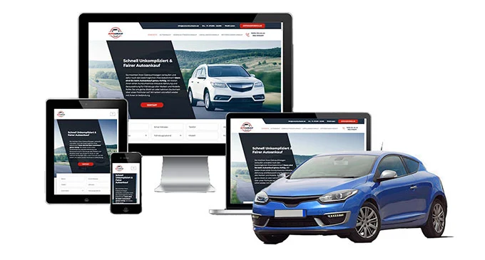 ankauf mobil Ankaufseite mobil – Autoankauf Gescher mit rotem PKW